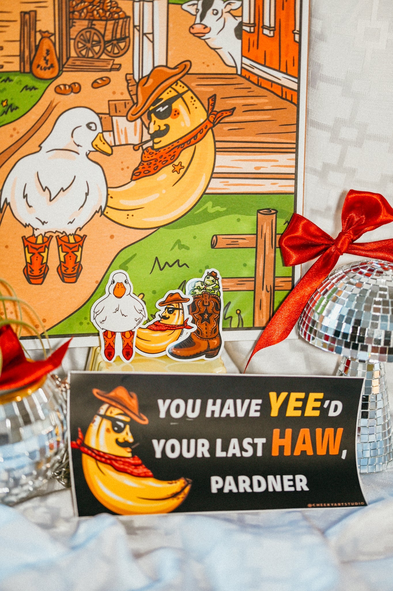 Banana Buzz Bumper Sticker - Cheeky Art Studio - banana - banana buz - bumper sticker - Bumper Sticker - Portland, Oregon - Asian American Artist