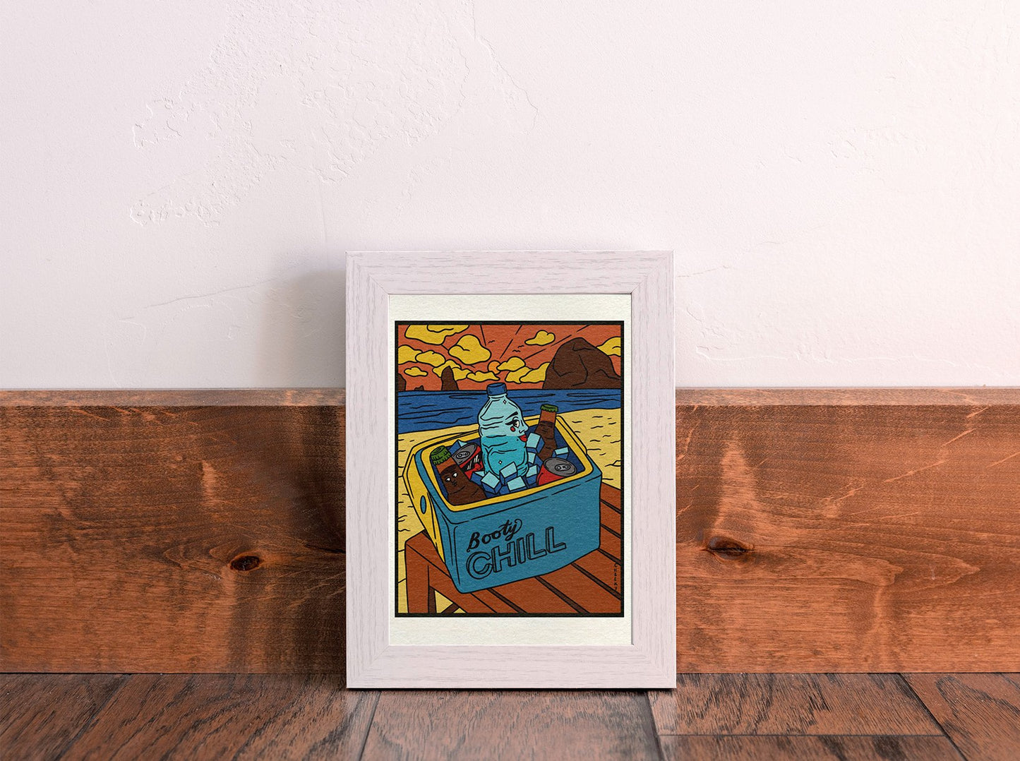 Booty Chillin At The Coast Art Print - Cheeky Art Studio - art - Beach - cannon beach - Artwork - Portland, Oregon - Asian American Artist