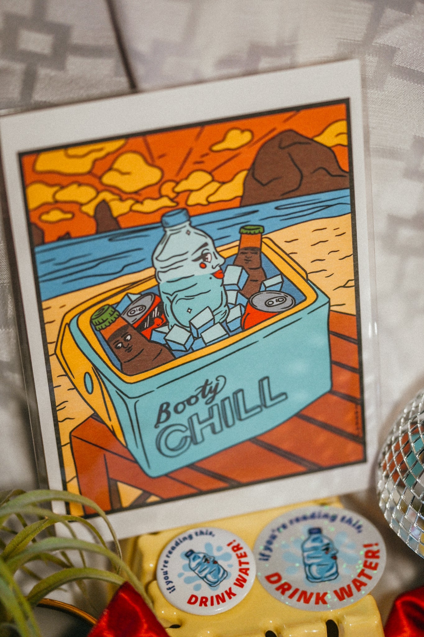Booty Chillin At The Coast Art Print - Cheeky Art Studio - art - Beach - cannon beach - Artwork - Portland, Oregon - Asian American Artist