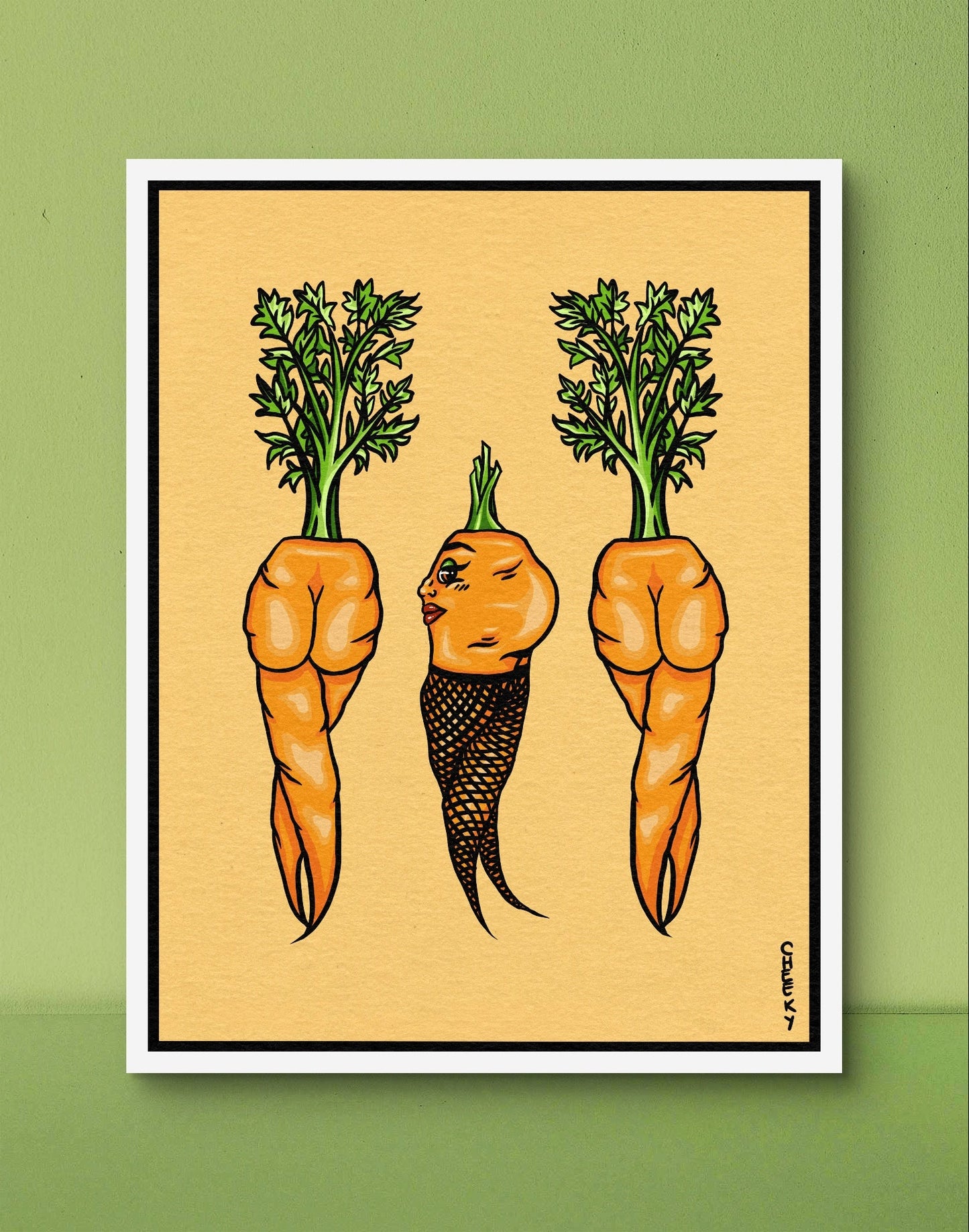 Carrot Gals Art Print - Cheeky Art Studio - art - carrot - print - Artwork - Portland, Oregon - Asian American Artist