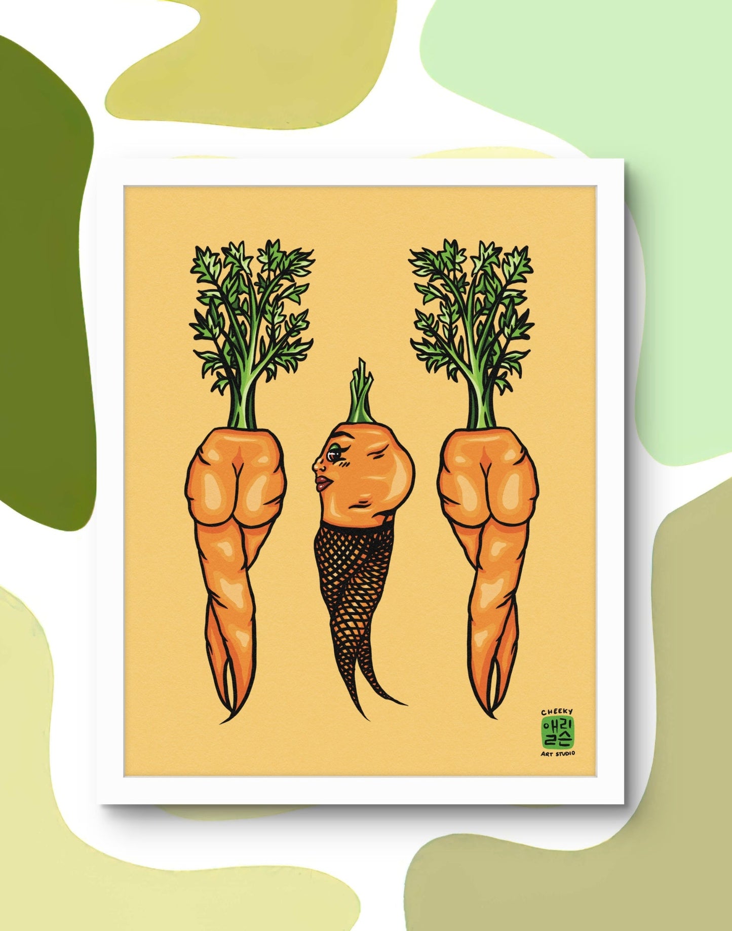Carrot Gals Art Print - Cheeky Art Studio - art - carrot - print - Artwork - Portland, Oregon - Asian American Artist