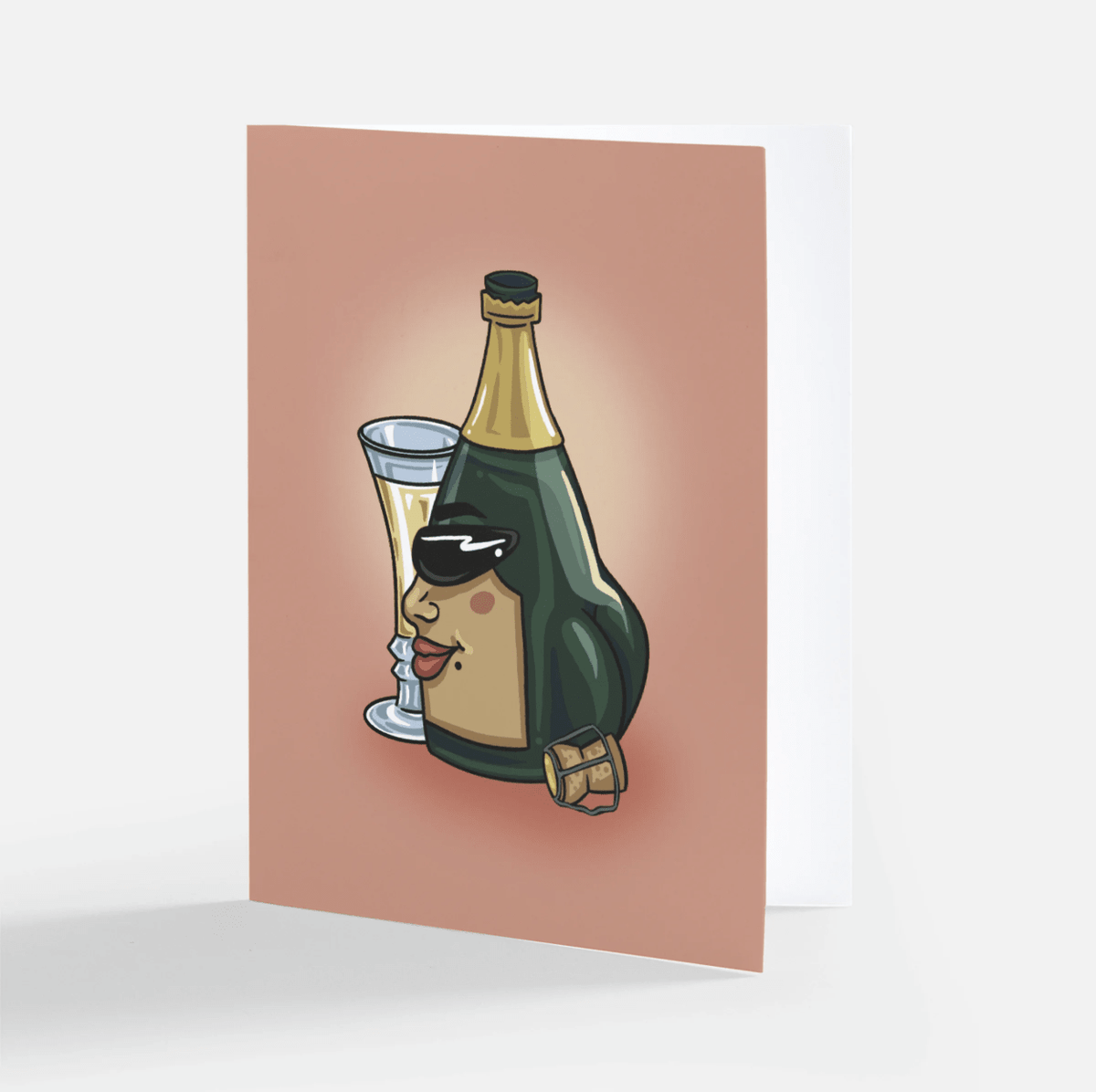 Champagne Booty New Year's Card - Cheeky Art Studio-allison thompson-allisthompson-art - Greeting & Note Cards - Portland, Oregon - Asian American Artist
