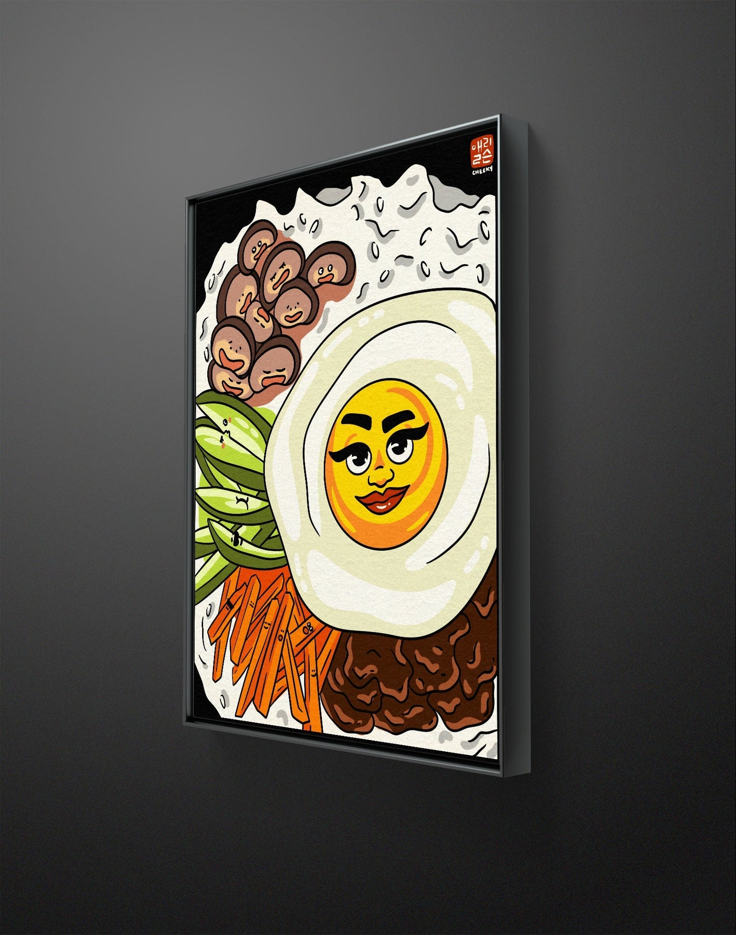 Cheeky Bibimbap Art Print - Cheeky Art Studio - art - korean - mushies - Artwork - Portland, Oregon - Asian American Artist