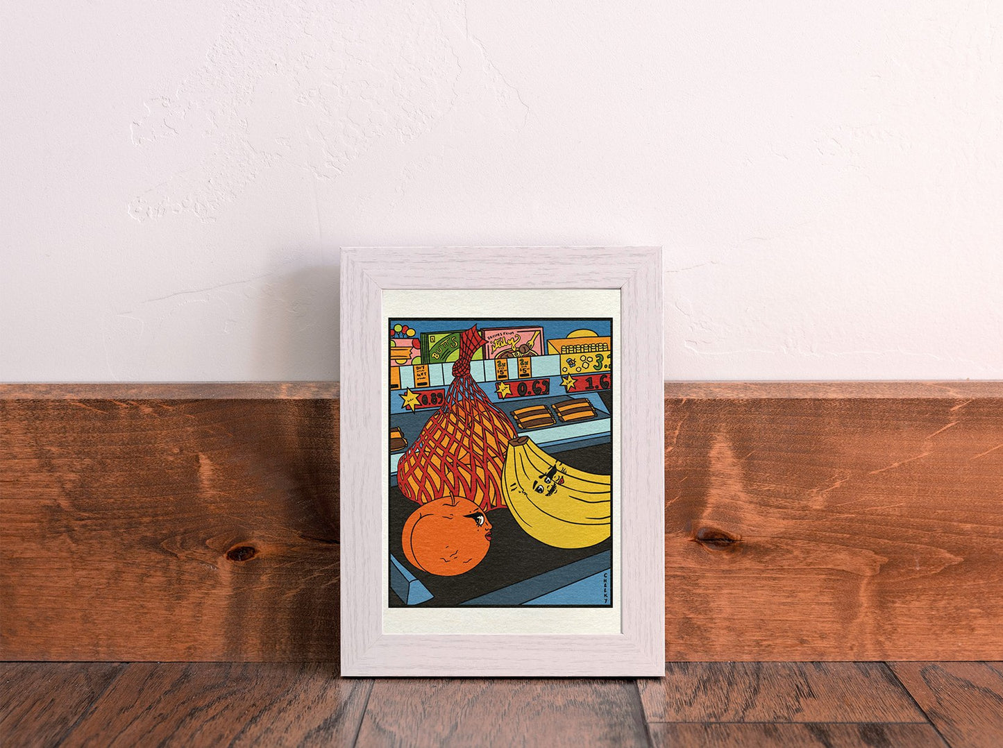 Cheeky Grocery Run Art Print - Cheeky Art Studio - art - banana - groceries - Artwork - Portland, Oregon - Asian American Artist