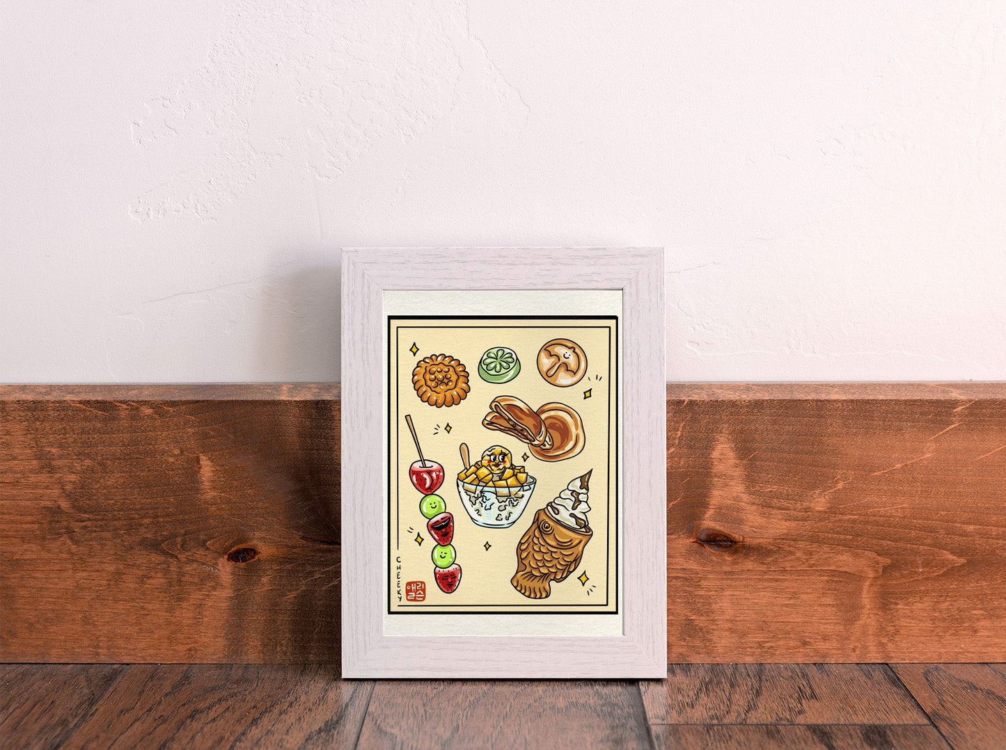 Cheeky Korean Sweet Treats Art Print - Cheeky Art Studio - art - banana - groceries - Artwork - Portland, Oregon - Asian American Artist