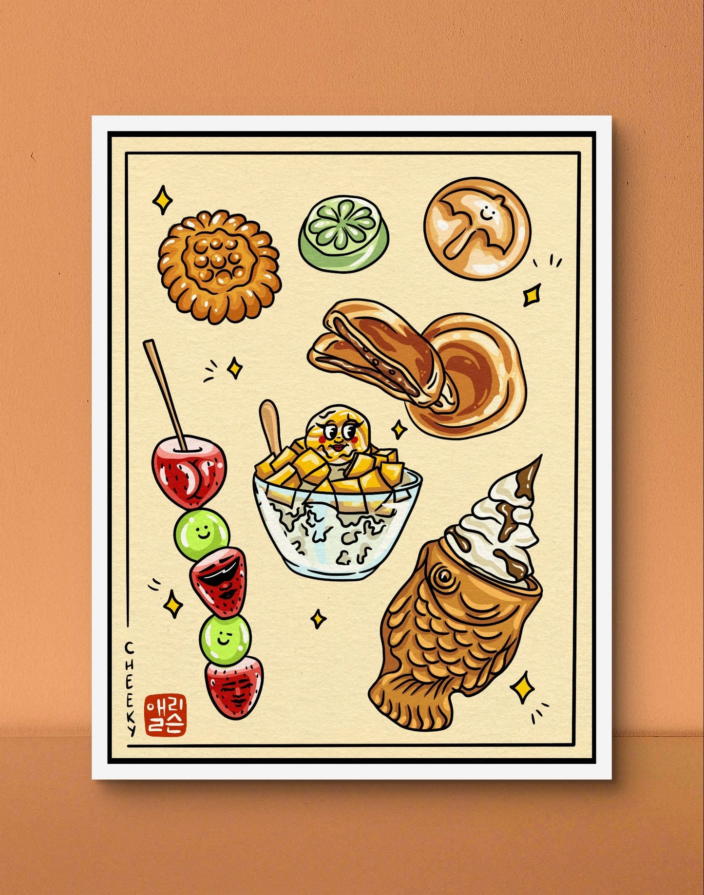 Cheeky Korean Sweet Treats Art Print - Cheeky Art Studio - art - korean - print - Artwork - Portland, Oregon - Asian American Artist
