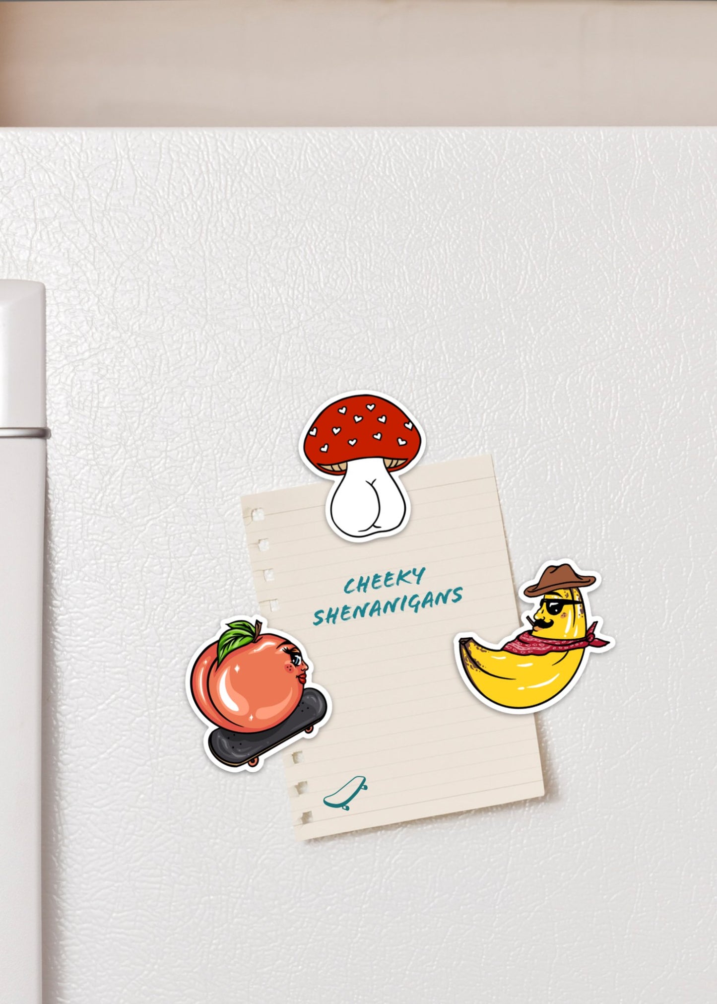 Cheeky Shenanigans Fridge Magnet Pack - Cheeky Art Studio-banana-banana buz-Cowboy