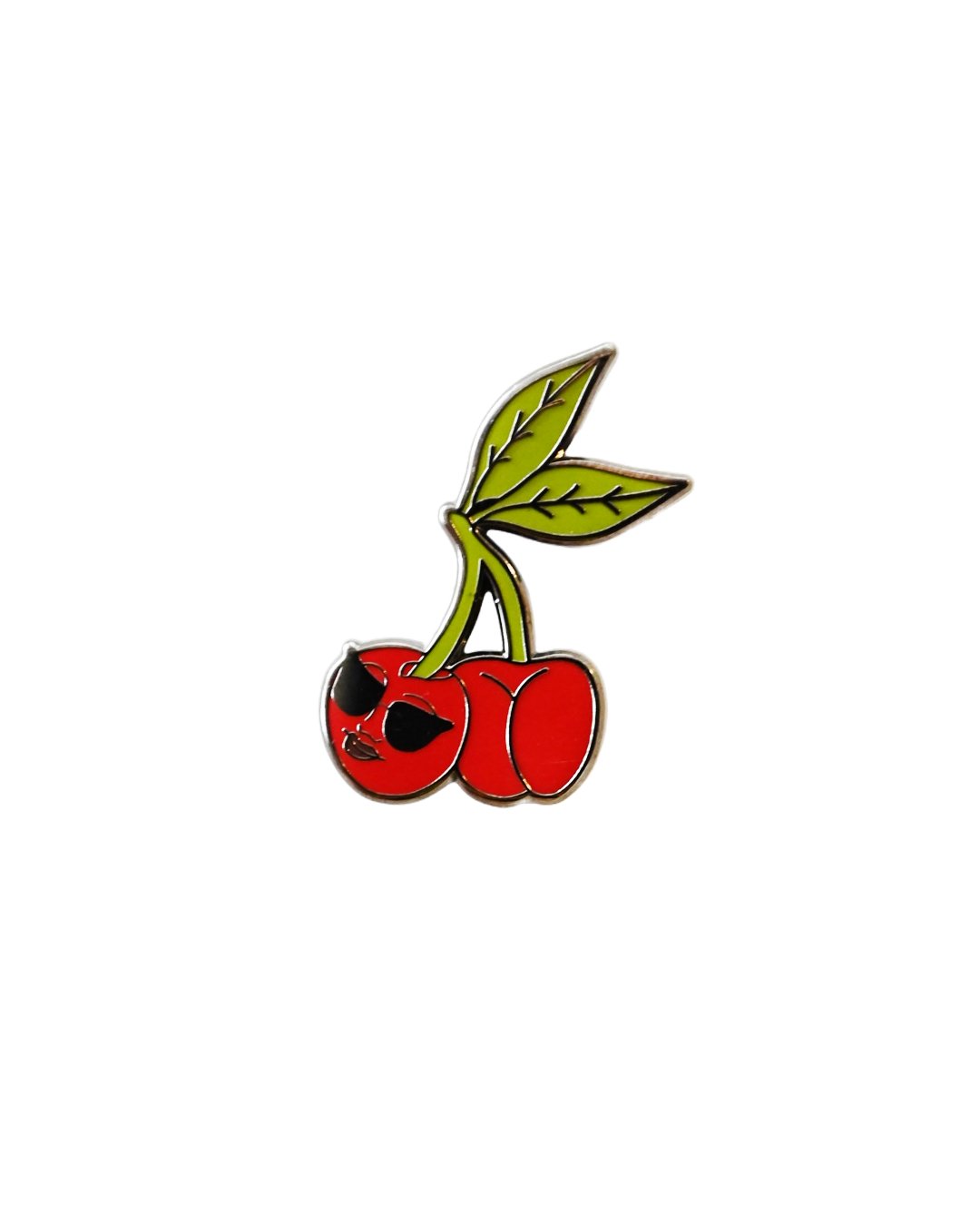 Cherry Booty Enamel Pin - Cheeky Art Studio - allison thompson - allisthompson - art - Enamel Pins - Portland, Oregon - Asian American Artist