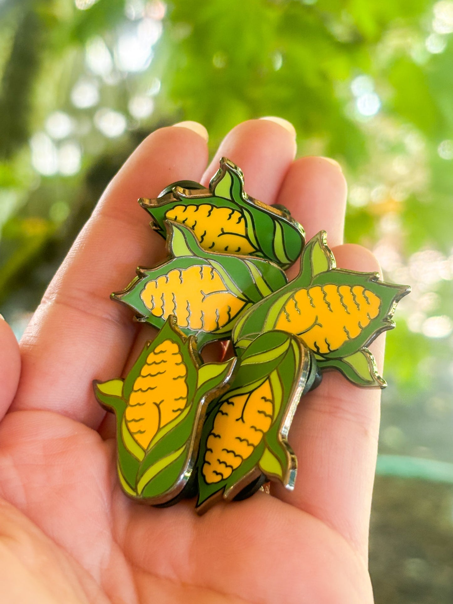 Corn Booty Enamel Pin - Cheeky Art Studio - Adult gifts - allison thompson - allisthompson - Enamel Pins - Portland, Oregon - Asian American Artist