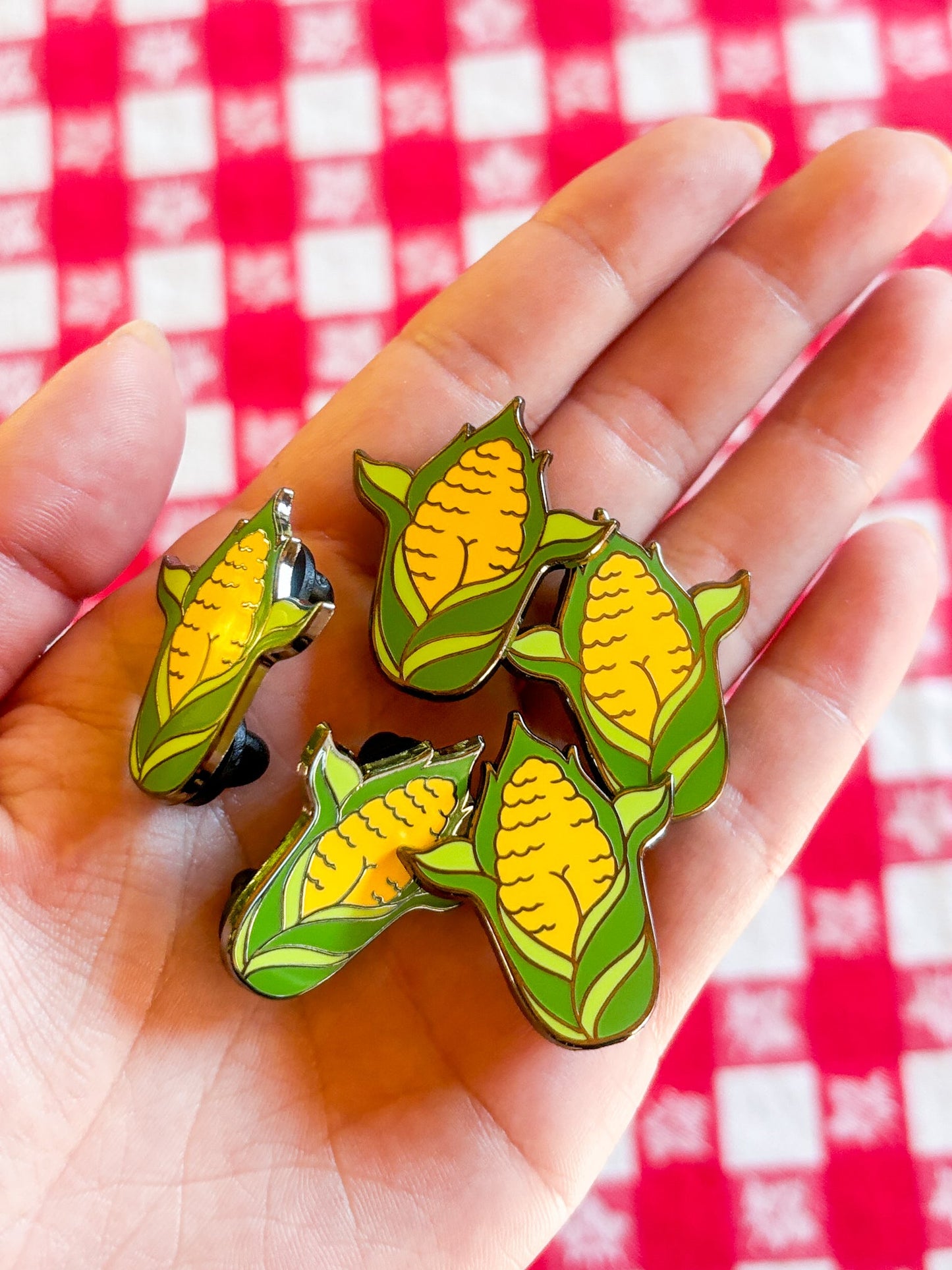 Corn Booty Enamel Pin - Cheeky Art Studio - Adult gifts - allison thompson - allisthompson - Enamel Pins - Portland, Oregon - Asian American Artist