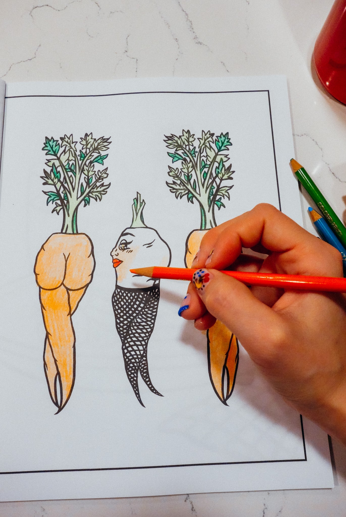 Foodie Booties Cheeky Adult Coloring Book - Cheeky Art Studio - allison thompson - allisthompson - Apple - Coloring Book - Portland, Oregon - Asian American Artist