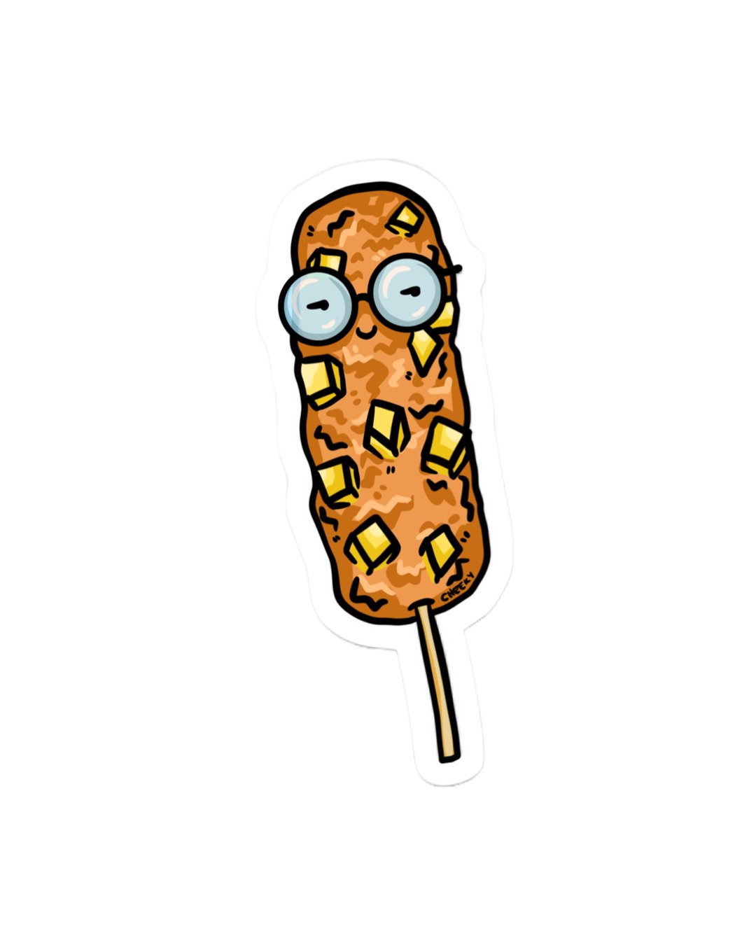 Gamja Hot Dog Cutie Vinyl Sticker - Cheeky Art Studio - allison thompson - allisthompson - art - Electronics Stickers & Decals - Portland, Oregon - Asian American Artist