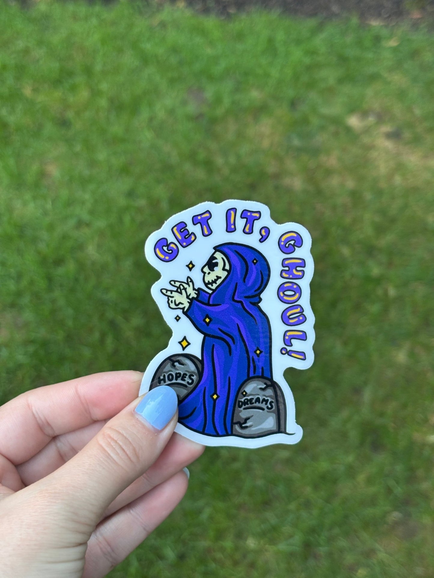 Get It Ghoul Vinyl Sticker - Cheeky Art Studio - allison thompson - allisthompson - art - Electronics Stickers & Decals - Portland, Oregon - Asian American Artist