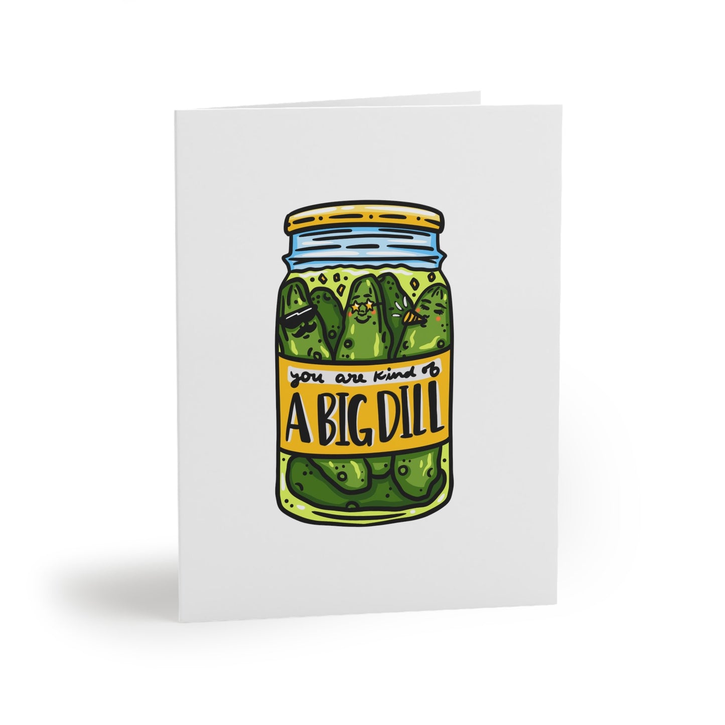Kind Of A Big Dill Pickle Jar Card - Cheeky Art Studio - allison thompson - allisthompson - art - Greeting & Note Cards - Portland, Oregon - Asian American Artist