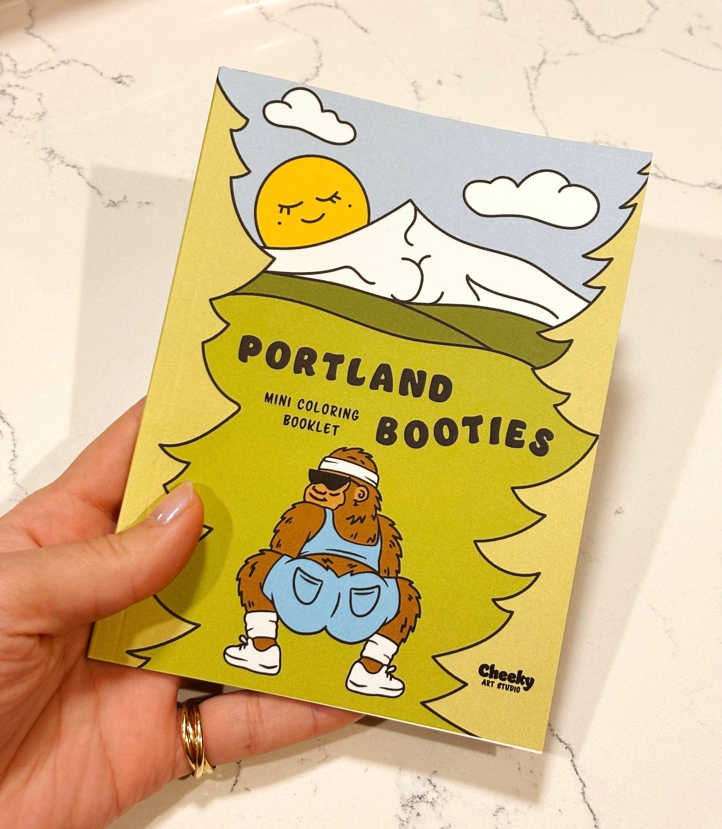 PRE - ORDER Portland Booties Mini Coloring Booklet - Cheeky Art Studio - Adult gifts - allison thompson - allisthompson - Coloring Book - Portland, Oregon - Asian American Artist