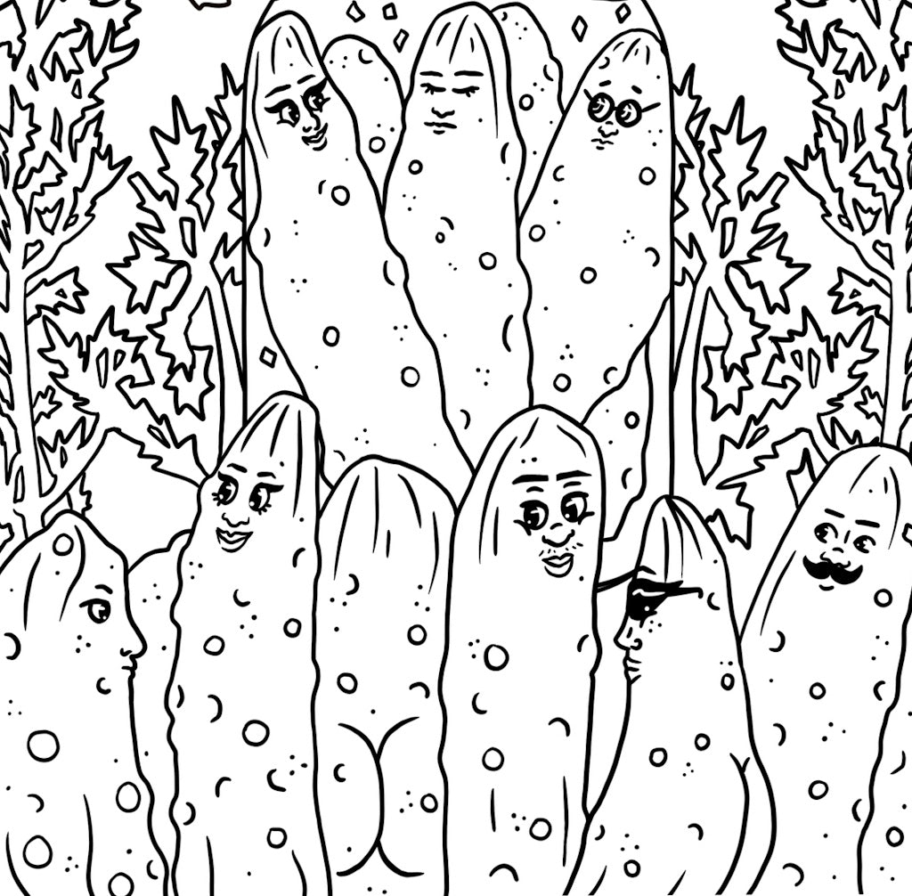 Print At Home! Foodie Booties 2: A Cheeky Coloring Book - Cheeky Art Studio - allison thompson - allisthompson - Apple - Coloring Book - Portland, Oregon - Asian American Artist