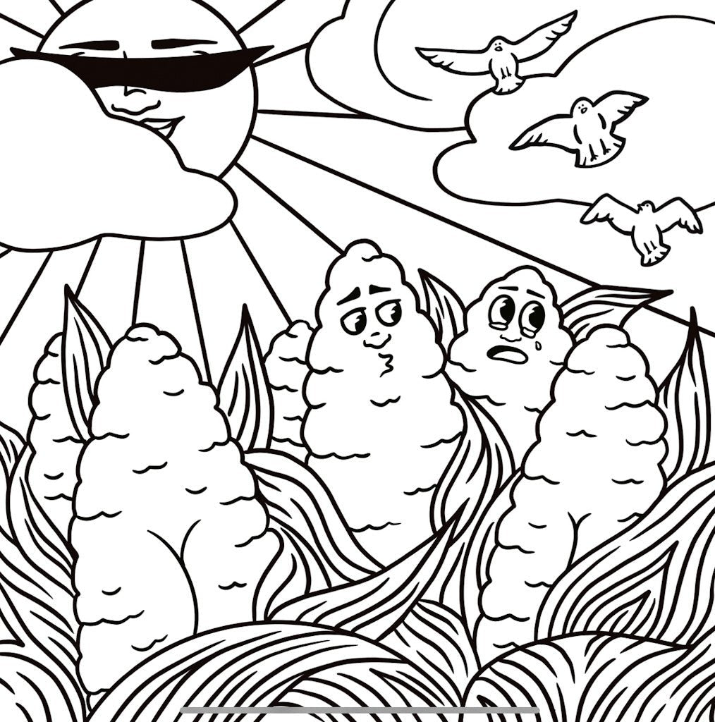 Print At Home! Foodie Booties 2: A Cheeky Coloring Book - Cheeky Art Studio - allison thompson - allisthompson - Apple - Coloring Book - Portland, Oregon - Asian American Artist
