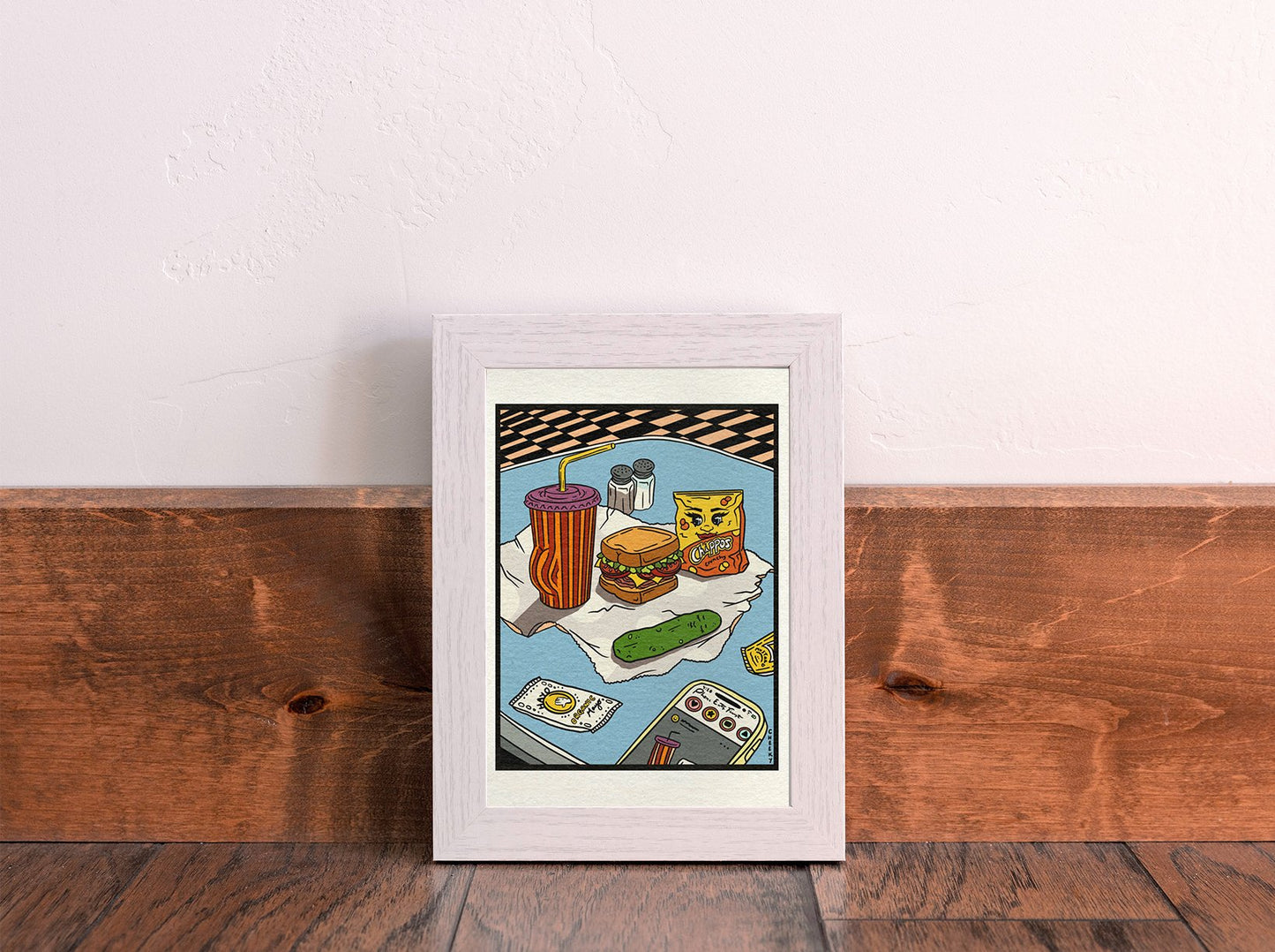 Retro Foodies Art Print - Cheeky Art Studio - art - chippos - diner - Artwork - Portland, Oregon - Asian American Artist