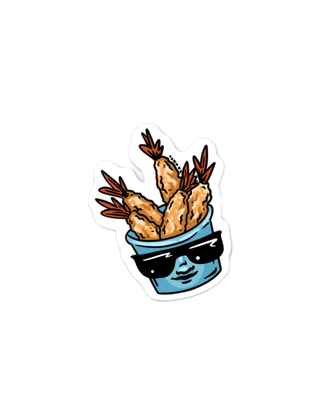 Shrimp Tempura Vinyl Sticker - Cheeky Art Studio - allison thompson - allisthompson - art - Electronics Stickers & Decals - Portland, Oregon - Asian American Artist