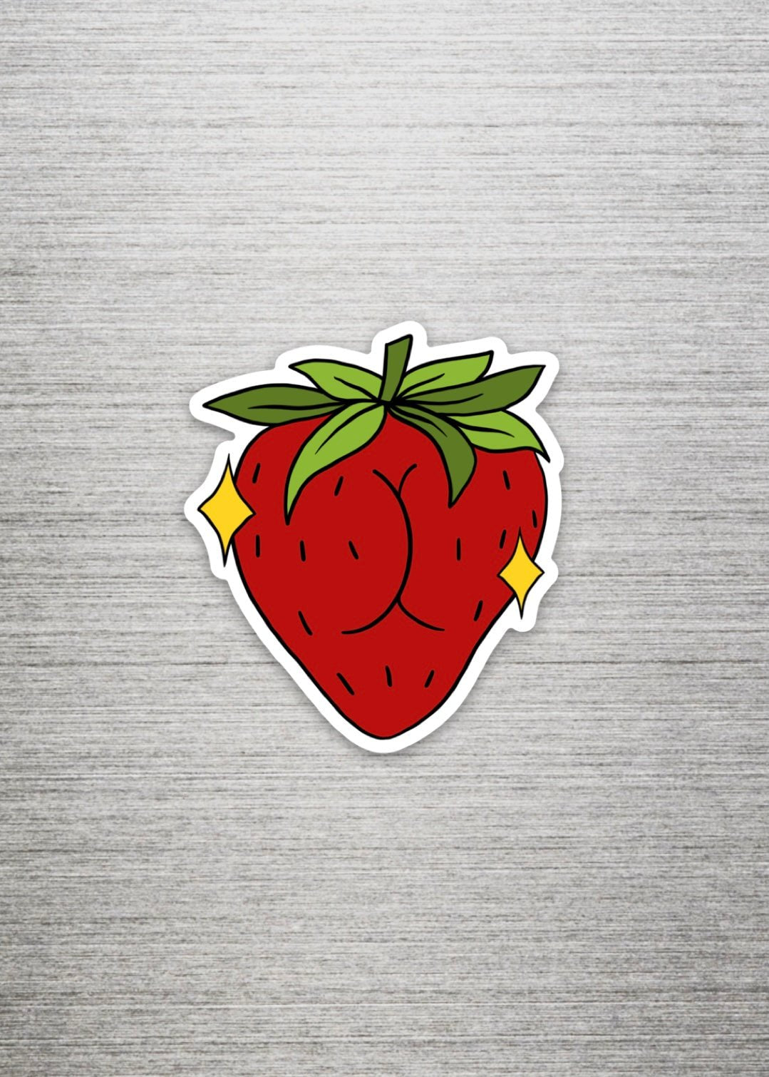 Strawbooty Fridge Magnet - Cheeky Art Studio - booty - fridge - Magnet - Magnet - Portland, Oregon - Asian American Artist