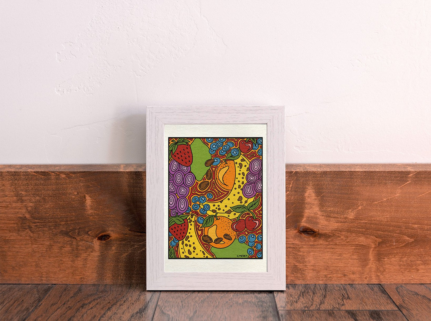 Trippy Fruits Art Print - Cheeky Art Studio - art - banana - cherry - Artwork - Portland, Oregon - Asian American Artist