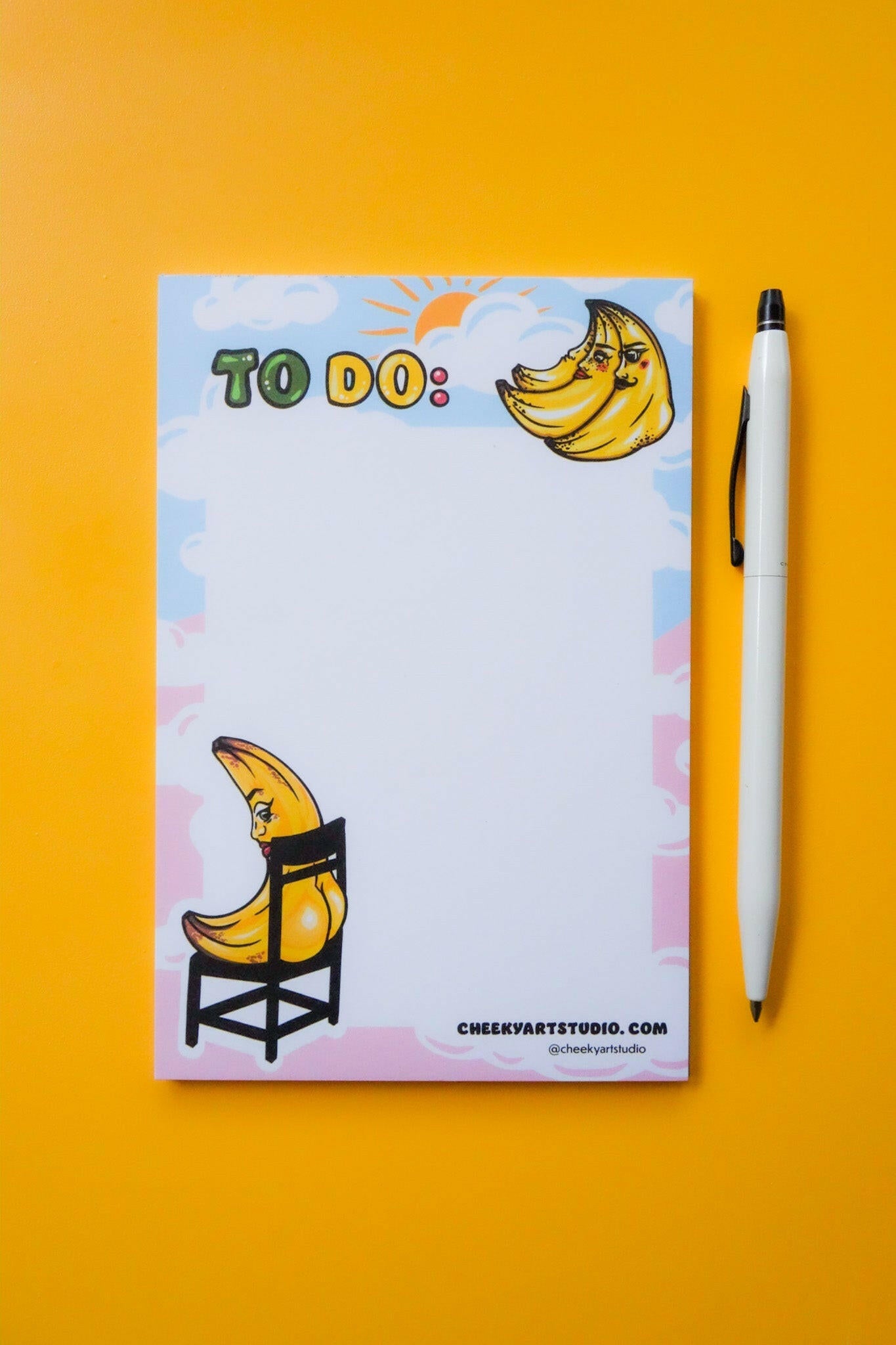 Banana Booties To Do List Notepad - Cheeky Art Studio - allison thompson - allisthompson - art - Portland, Oregon - Asian American Artist