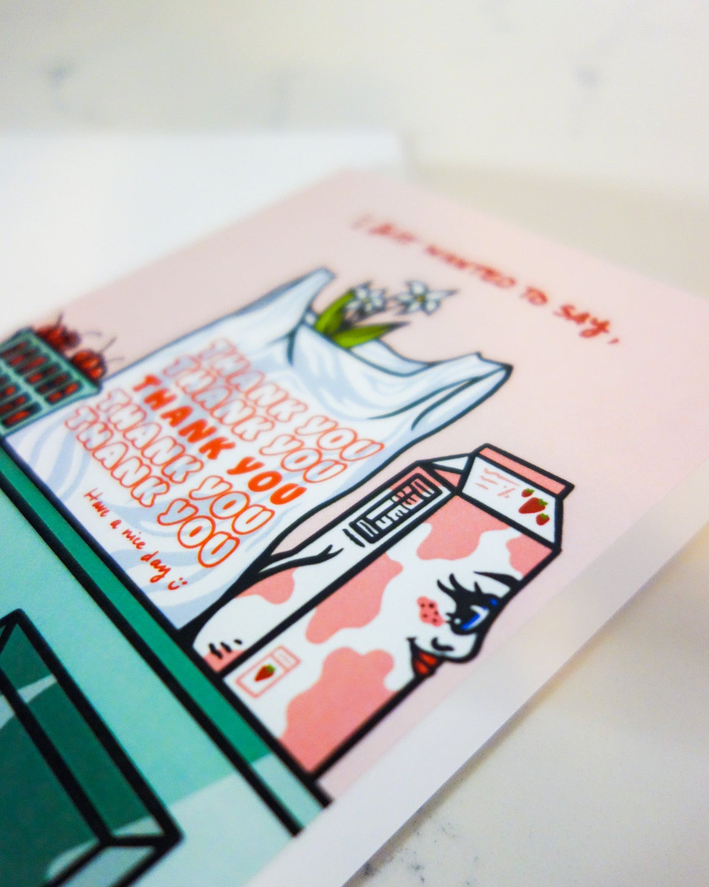 Just Wanted To Say Thank You Card - Cheeky Art Studio - allison thompson - allisthompson - art - Greeting & Note Cards - Portland, Oregon - Asian American Artist