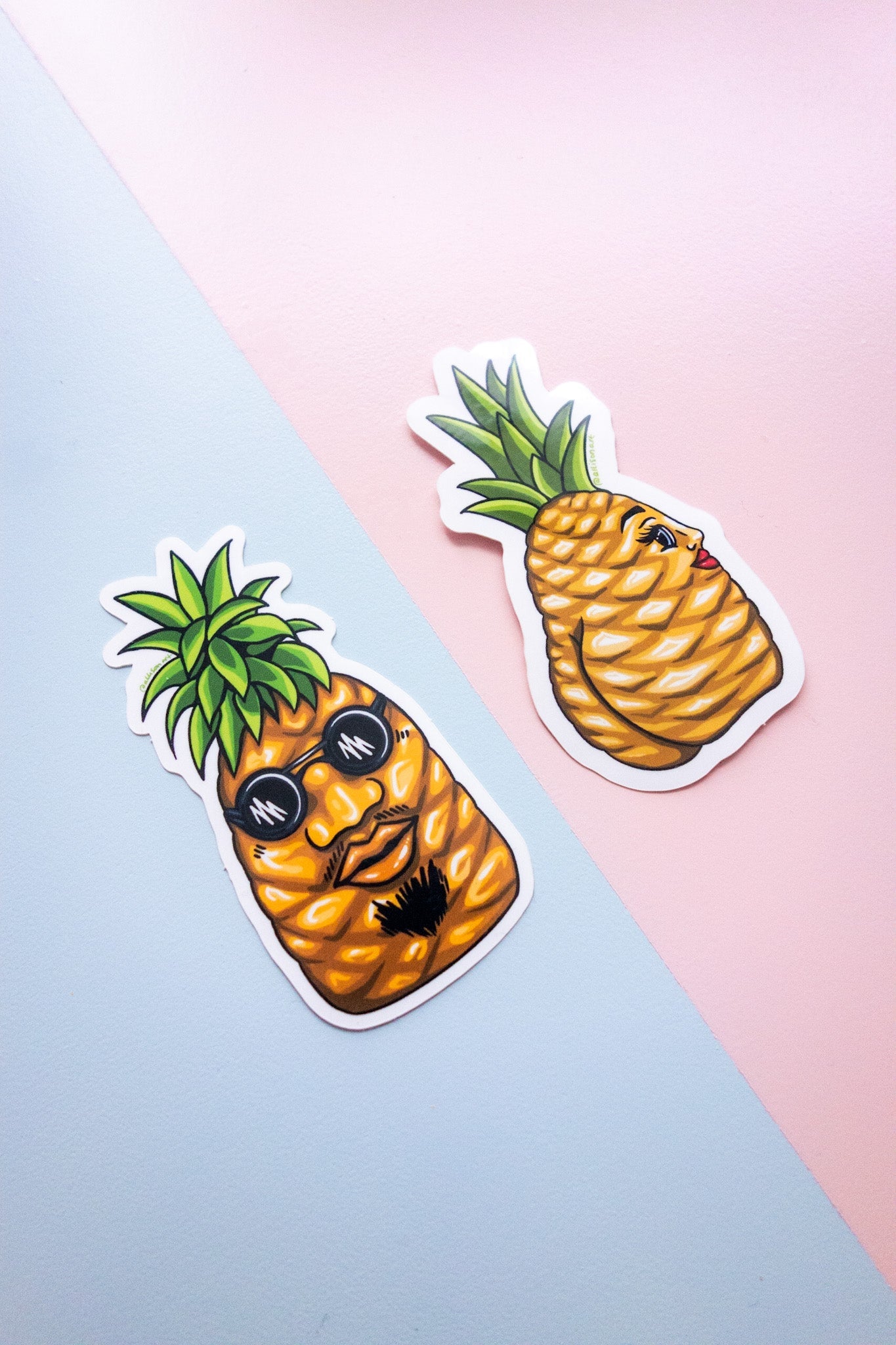 Mr. Pineapple Vinyl Sticker - Cheeky Art Studio - allison thompson - allisthompson - art - Electronics Stickers & Decals - Portland, Oregon - Asian American Artist