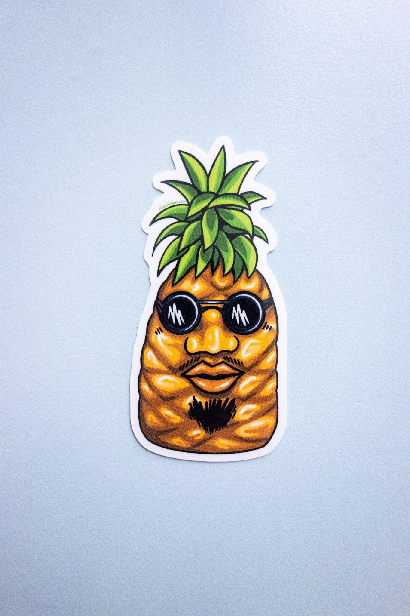 Mr. Pineapple Vinyl Sticker - Cheeky Art Studio - allison thompson - allisthompson - art - Electronics Stickers & Decals - Portland, Oregon - Asian American Artist