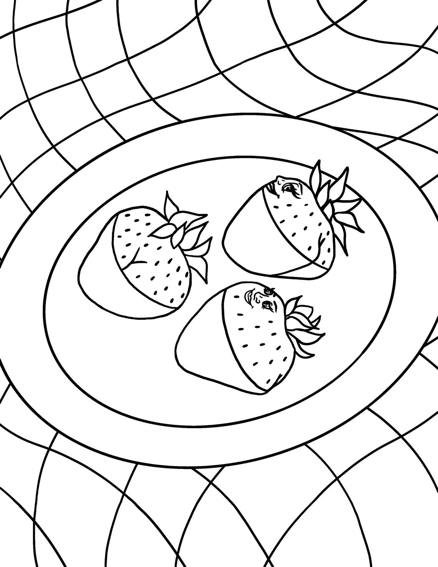 Print At Home! Foodie Booties Adult Coloring Book - Cheeky Art Studio - allison thompson - allisthompson - Apple - Coloring Book - Portland, Oregon - Asian American Artist