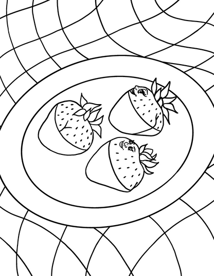 Print At Home! Foodie Booties Adult Coloring Book