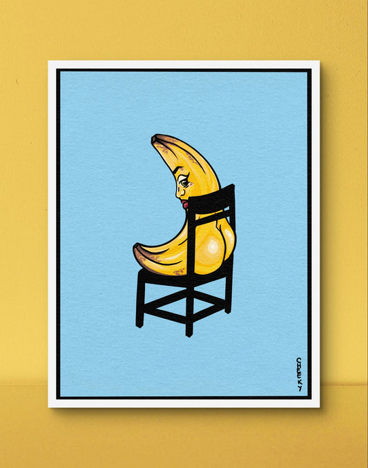 Banana Booty™ Art Print - Cheeky Art Studio - art - banana - groceries - Artwork - Portland, Oregon - Asian American Artist