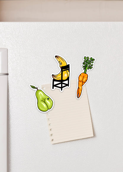 Banana Booty Fridge Magnet - Cheeky Art Studio - banana booty - bananas - fridge - Magnet - Portland, Oregon - Asian American Artist
