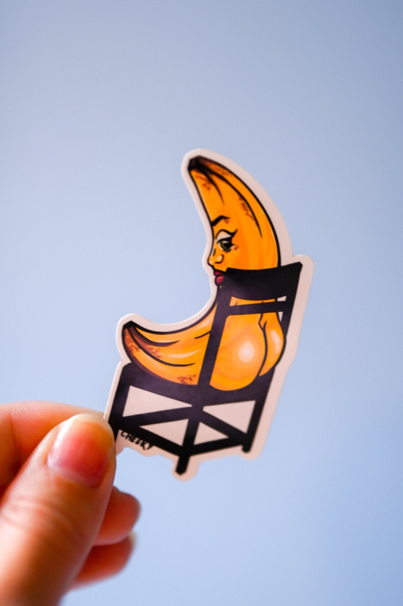 Banana Booty Vinyl Sticker - Cheeky Art Studio-allison thompson-allisthompson-art