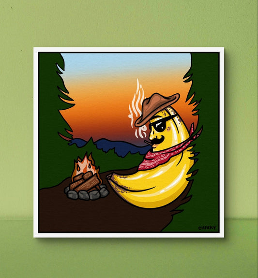 Banana Buzz Art Print - Cheeky Art Studio - art - artist - banana - Artwork - Portland, Oregon - Asian American Artist