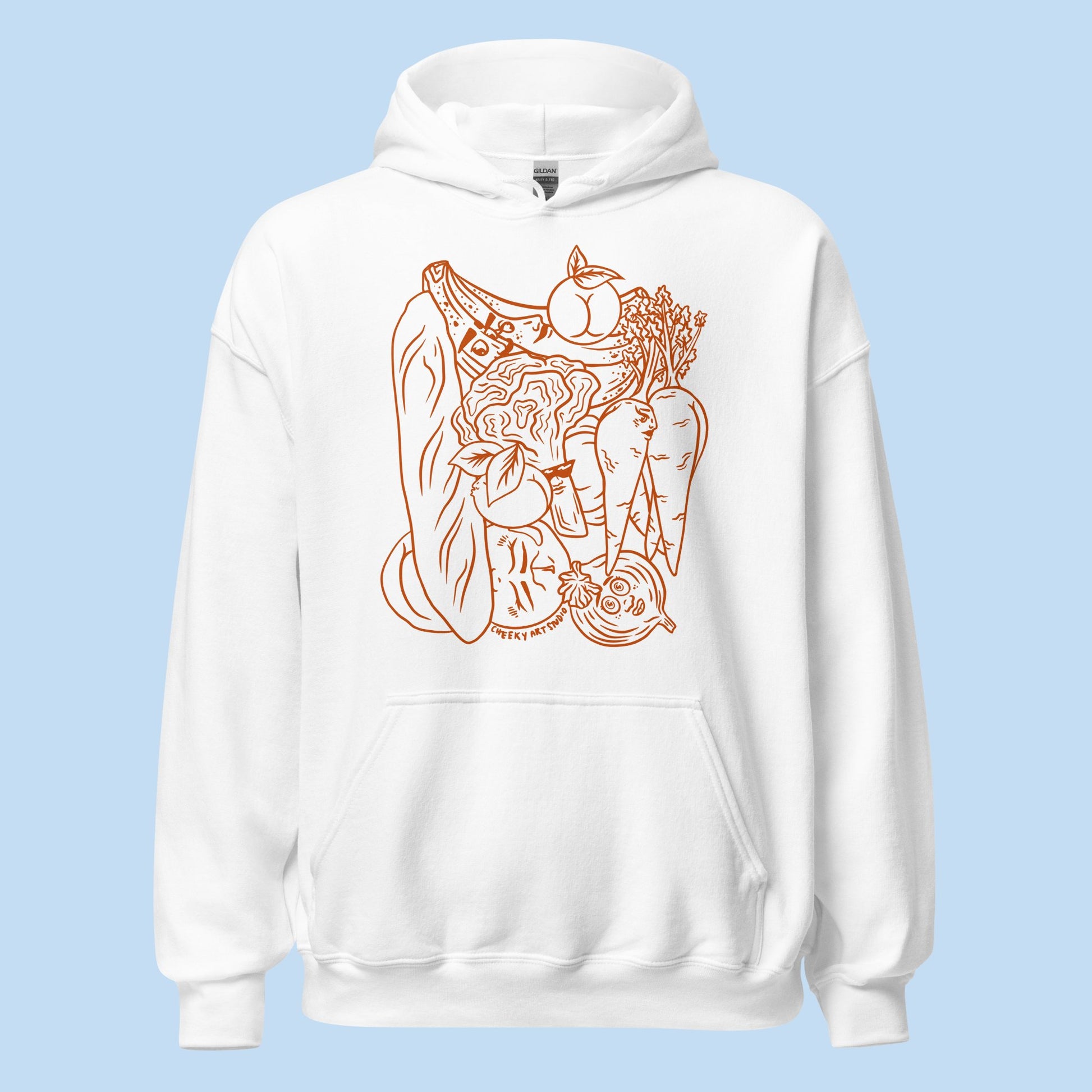 Bountiful Booties Hoodie - Cheeky Art Studio - apparel - artist - banana - Shirts & Tops - Portland, Oregon - Asian American Artist