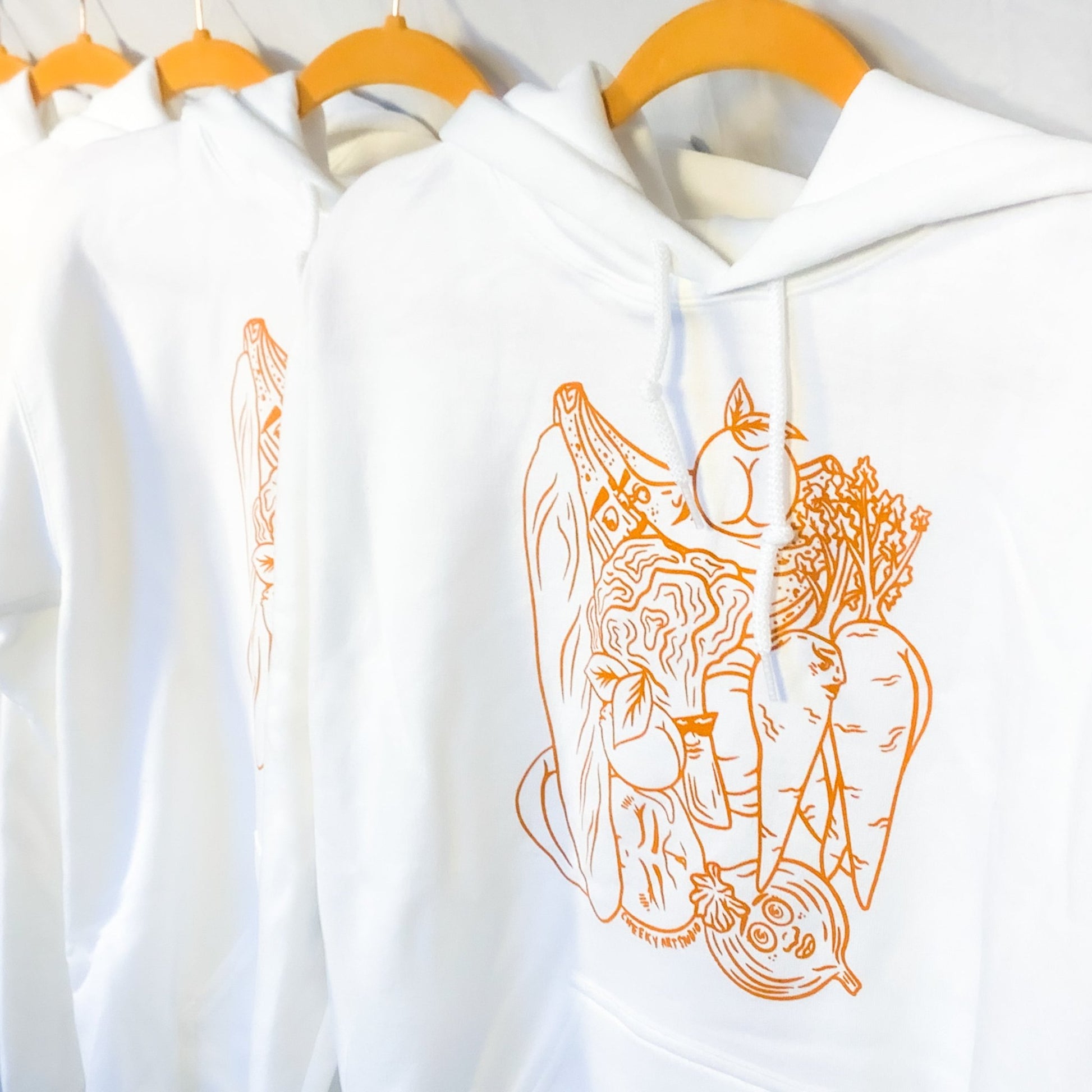 Bountiful Booties Hoodie - Cheeky Art Studio - apparel - artist - banana - Shirts & Tops - Portland, Oregon - Asian American Artist