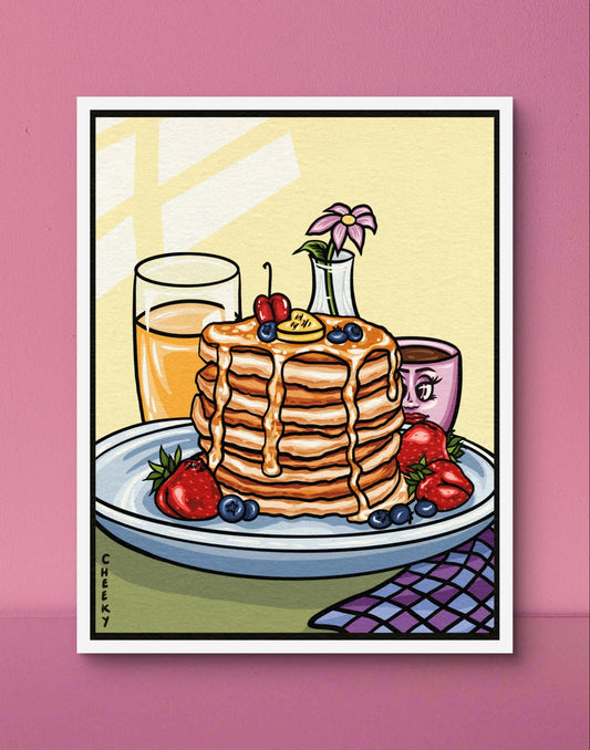 Breakfast Club Art Print - Cheeky Art Studio - art - blueberries - breakfast - Artwork - Portland, Oregon - Asian American Artist