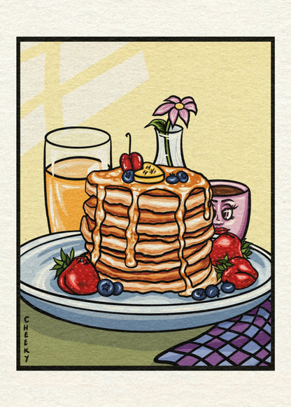 Breakfast Club Art Print - Cheeky Art Studio - art - blueberries - breakfast - Artwork - Portland, Oregon - Asian American Artist