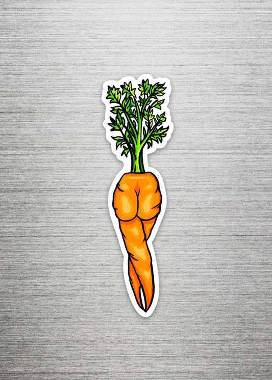 Carrot Booty Fridge Magnet - Cheeky Art Studio-carrot-fridge-gardening