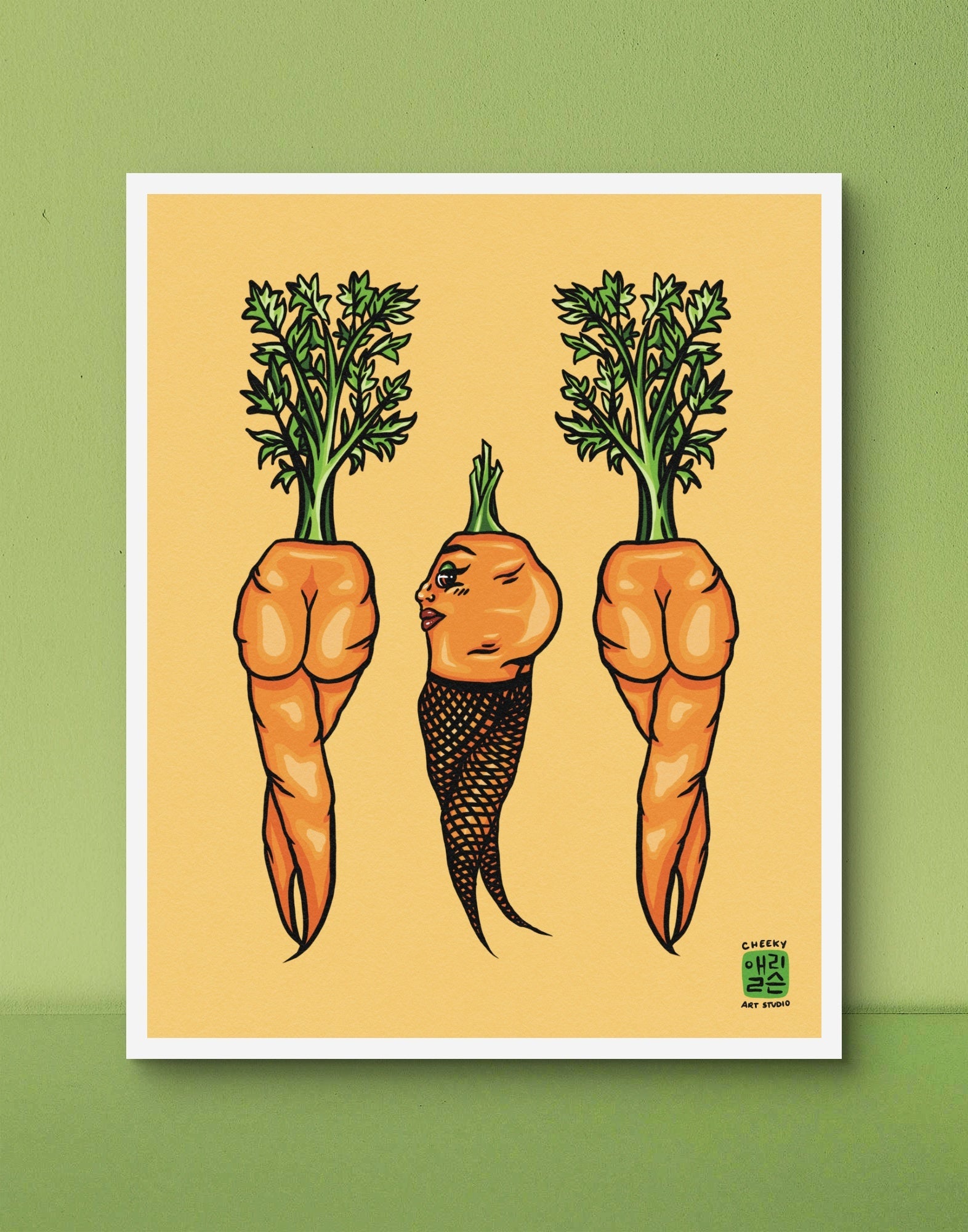 Carrot Gals Art Print - Cheeky Art Studio - art - carrot - print - Artwork - Portland, Oregon - Asian American Artist