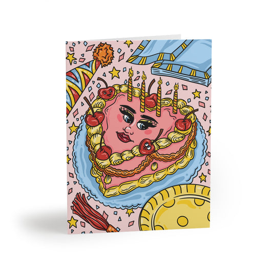 Cherrylicious Booty Bash Birthday Card - Cheeky Art Studio-allison thompson-allisthompson-art