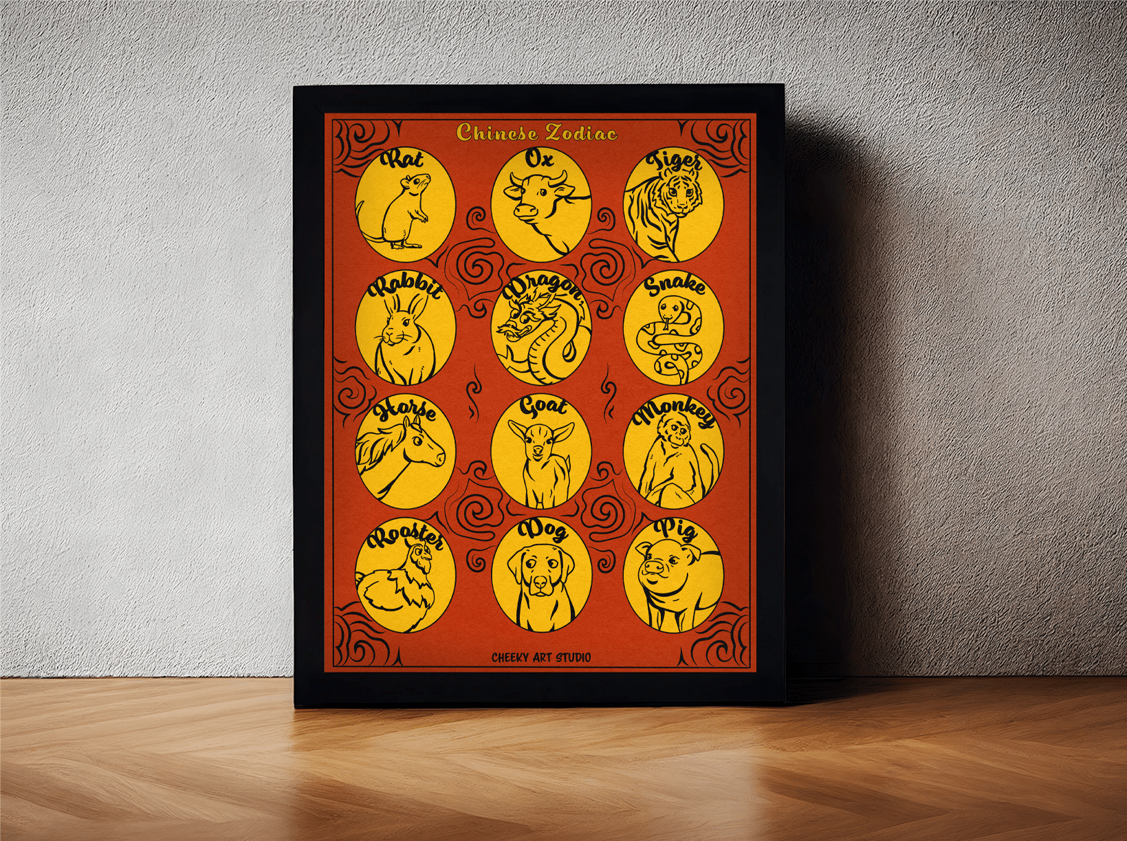 Chinese Zodiac Art Print - Cheeky Art Studio - allison thompson - allisthompson - art - Artwork - Portland, Oregon - Asian American Artist