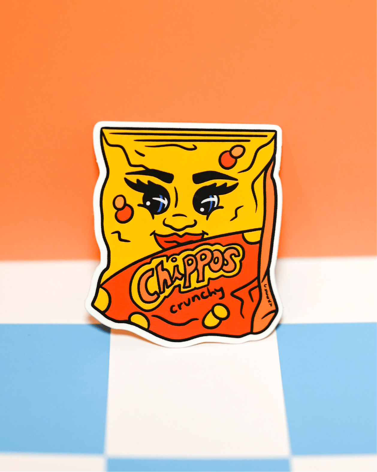 Chippos Vinyl Sticker - Cheeky Art Studio - allison thompson - allisthompson - art - Electronics Stickers & Decals - Portland, Oregon - Asian American Artist