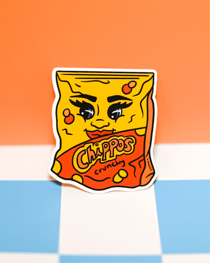 Chippos Vinyl Sticker - Cheeky Art Studio - allison thompson - allisthompson - art - Electronics Stickers & Decals - Portland, Oregon - Asian American Artist