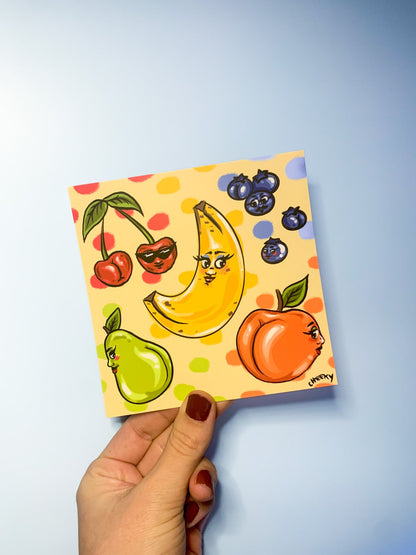 Colorful Cuties Postcard - Cheeky Art Studio - allison thompson - allisthompson - art - Greeting & Note Cards - Portland, Oregon - Asian American Artist