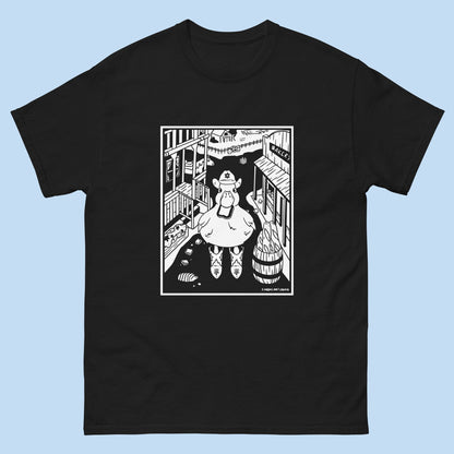 Cowboy Duckie T-Shirt - Cheeky Art Studio - Apparel - black - cowboy - Shirts & Tops - Portland, Oregon - Asian American Artist
