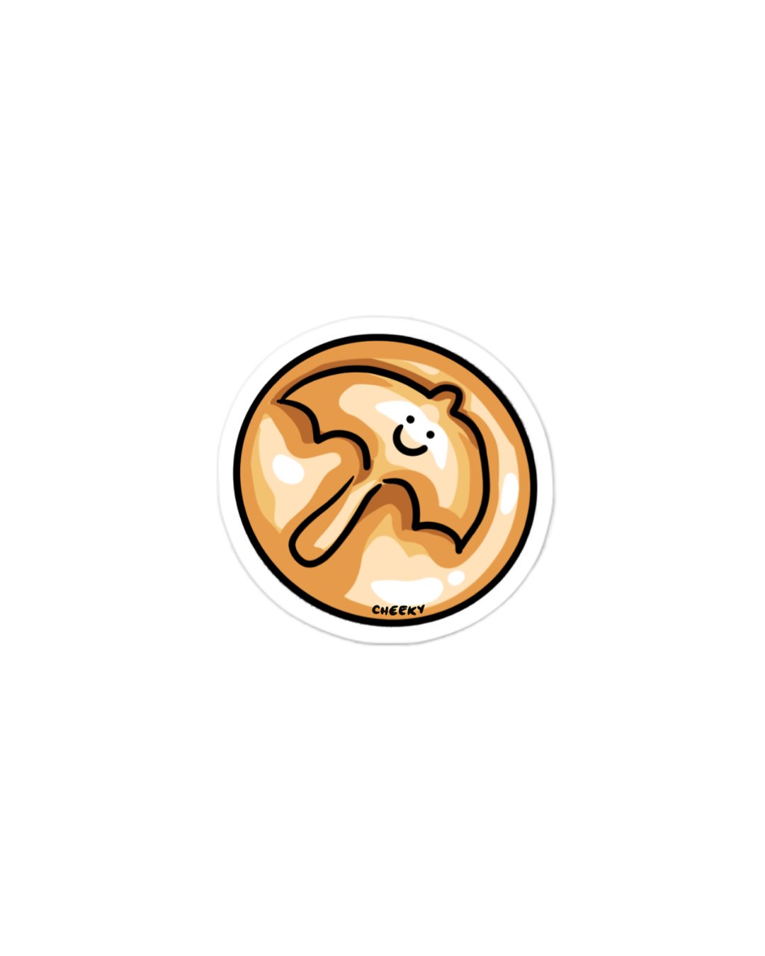 Cutie Dalgona Cookie Vinyl Sticker - Cheeky Art Studio - allison thompson - allisthompson - art - Electronics Stickers & Decals - Portland, Oregon - Asian American Artist