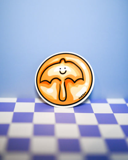 Cutie Dalgona Cookie Vinyl Sticker - Cheeky Art Studio - allison thompson - allisthompson - art - Electronics Stickers & Decals - Portland, Oregon - Asian American Artist