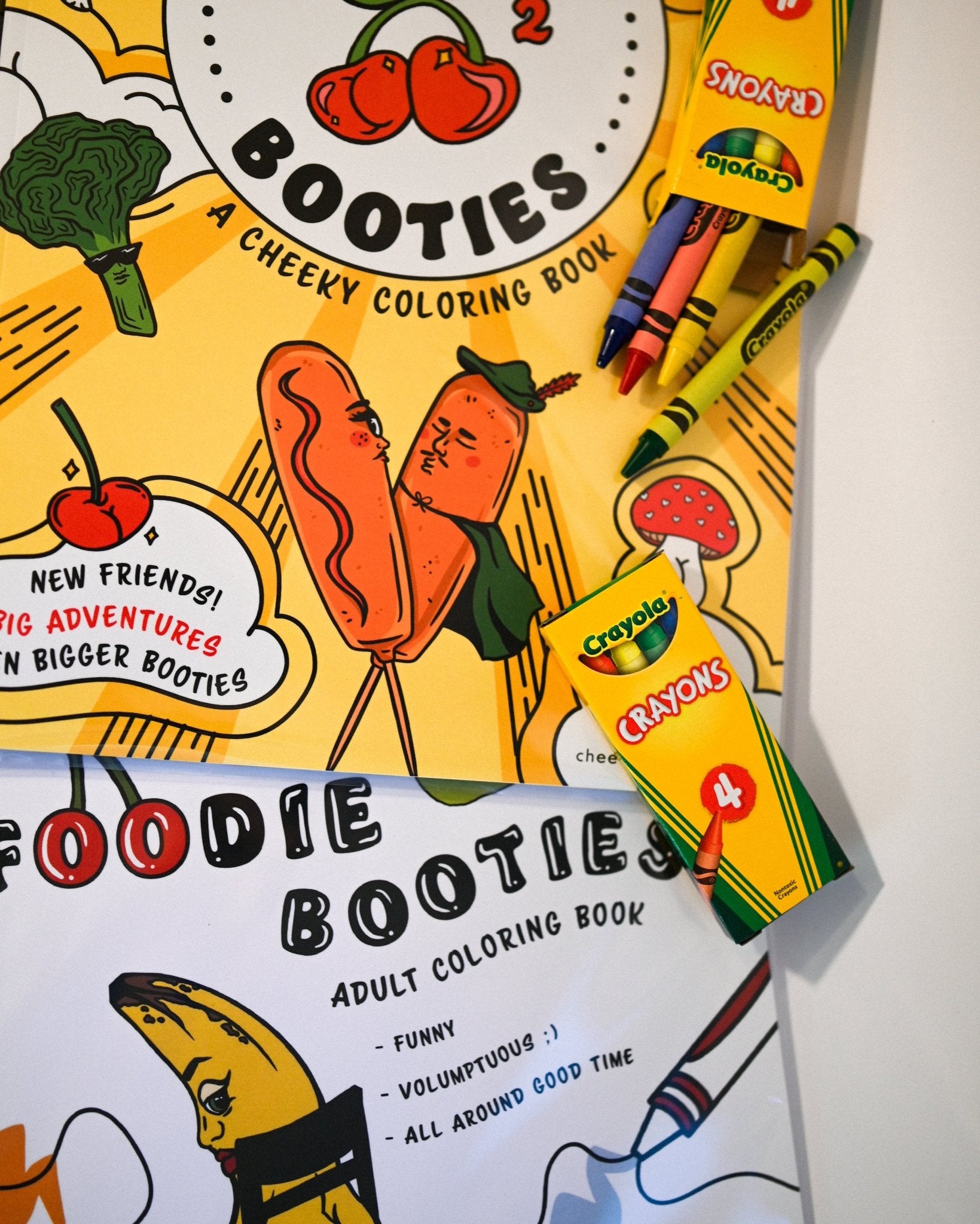 Foodie Booties 2: A Cheeky Coloring Book - Cheeky Art Studio - allison thompson - allisthompson - Apple - Coloring Book - Portland, Oregon - Asian American Artist